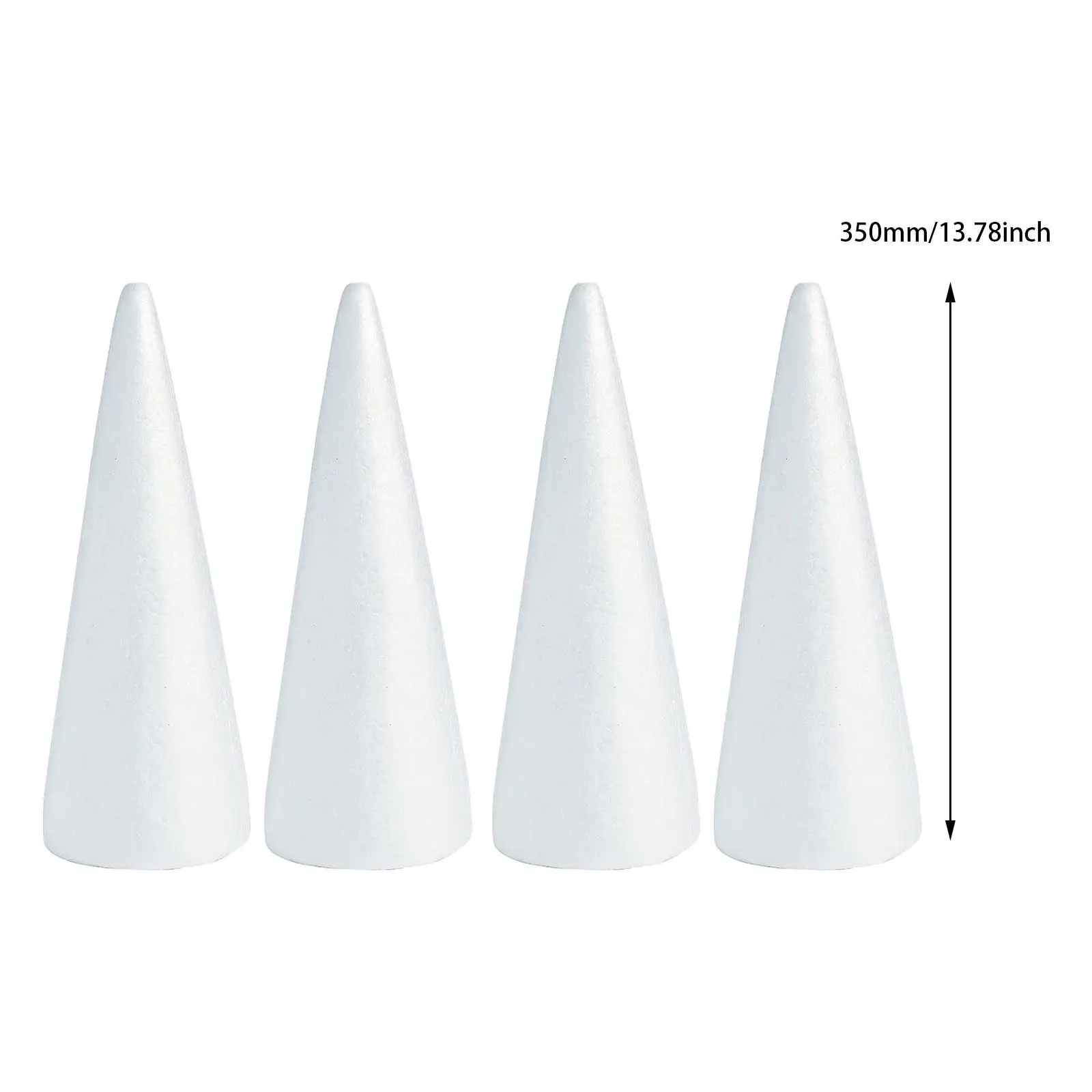 5x Craft Foam Cones Handmade Children Christmas Tree Project for Wedding Party Celebration Table Centerpiece Christmas Trees