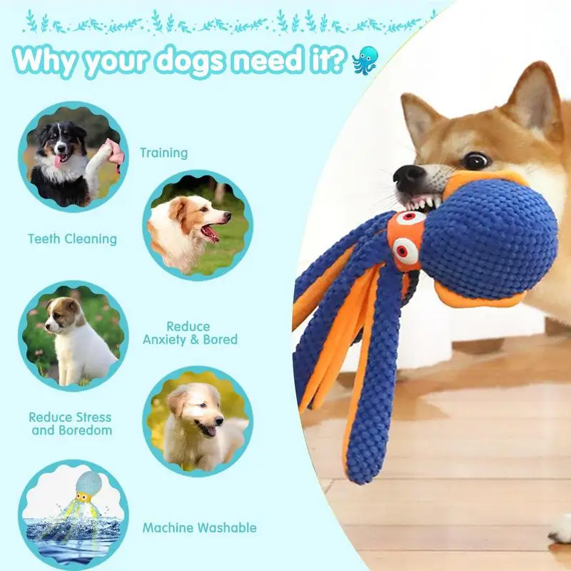 Juguetes chirriantes para perros, peluches para mascotas, juguete para apretar, sonido, transpirable, interactivo, juguetes para masticar, compañero para cachorros, mascotas, perros - imagen 3