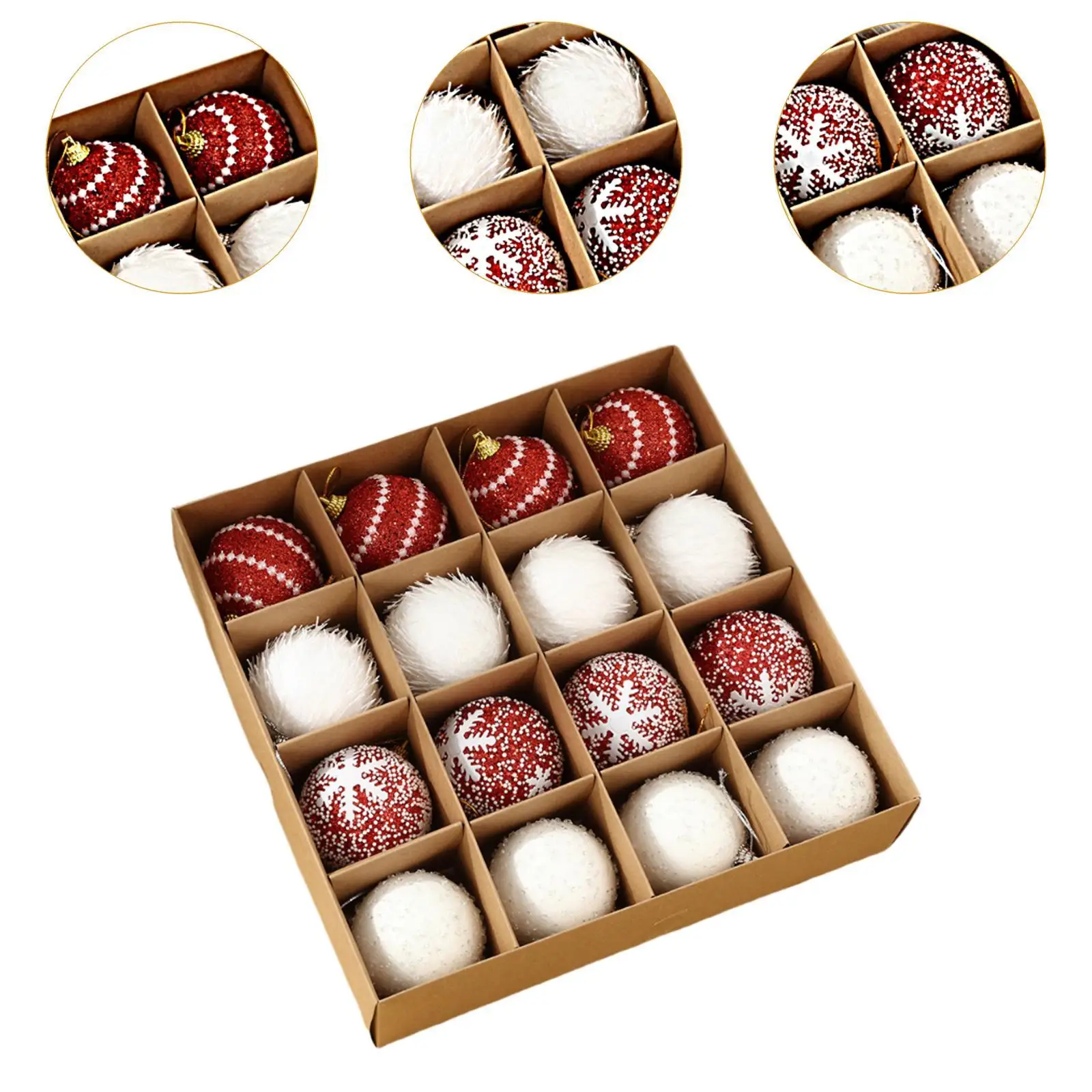 16x decoraciones colgantes para árbol de Navidad colgantes creativos portátiles de Navidad - imagen 5