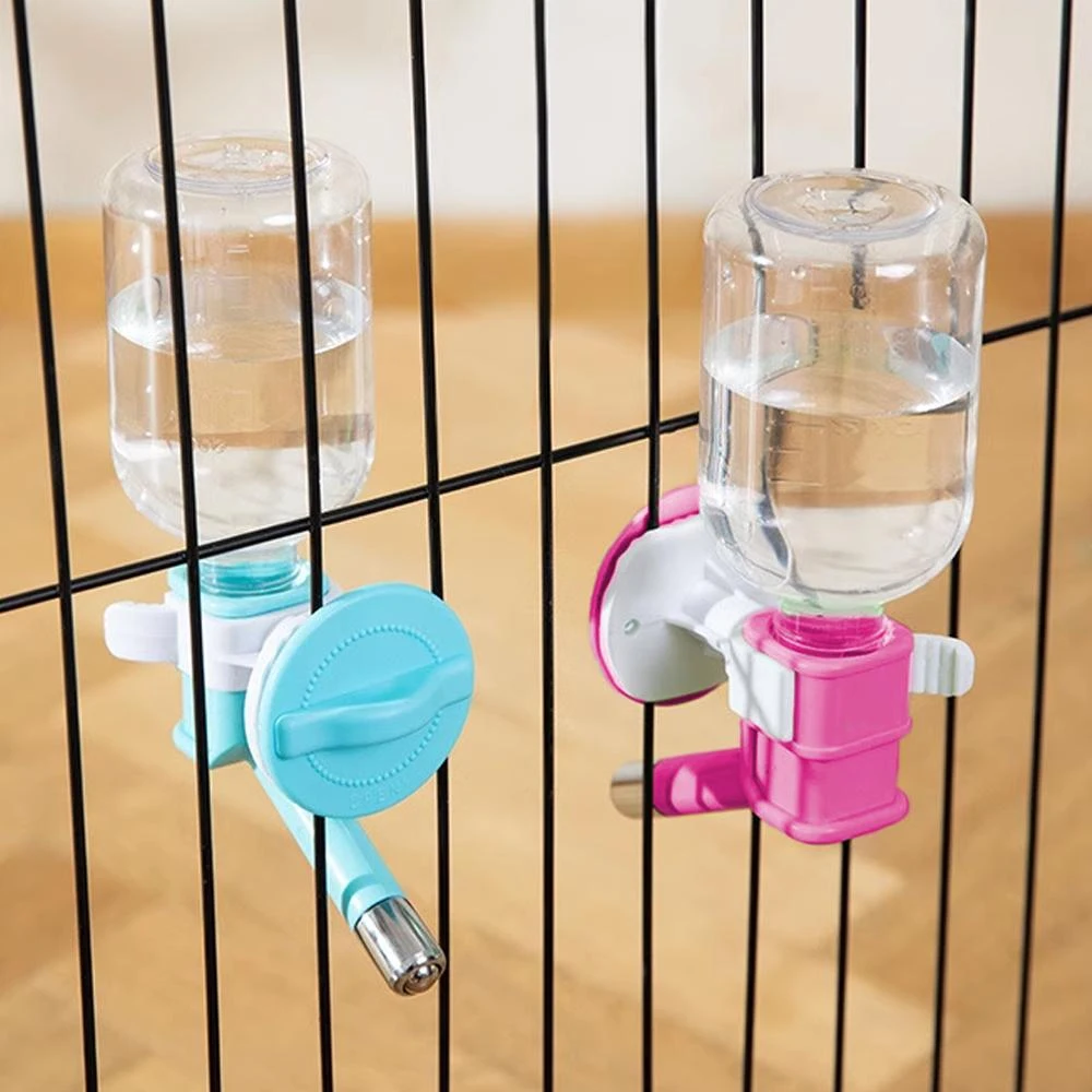 Botella de agua colgante para mascotas de 350ml, bola de acero inoxidable, alimentación a prueba de fugas, dispensador de agua automático para animales pequeños, conejos y gatos - imagen 4