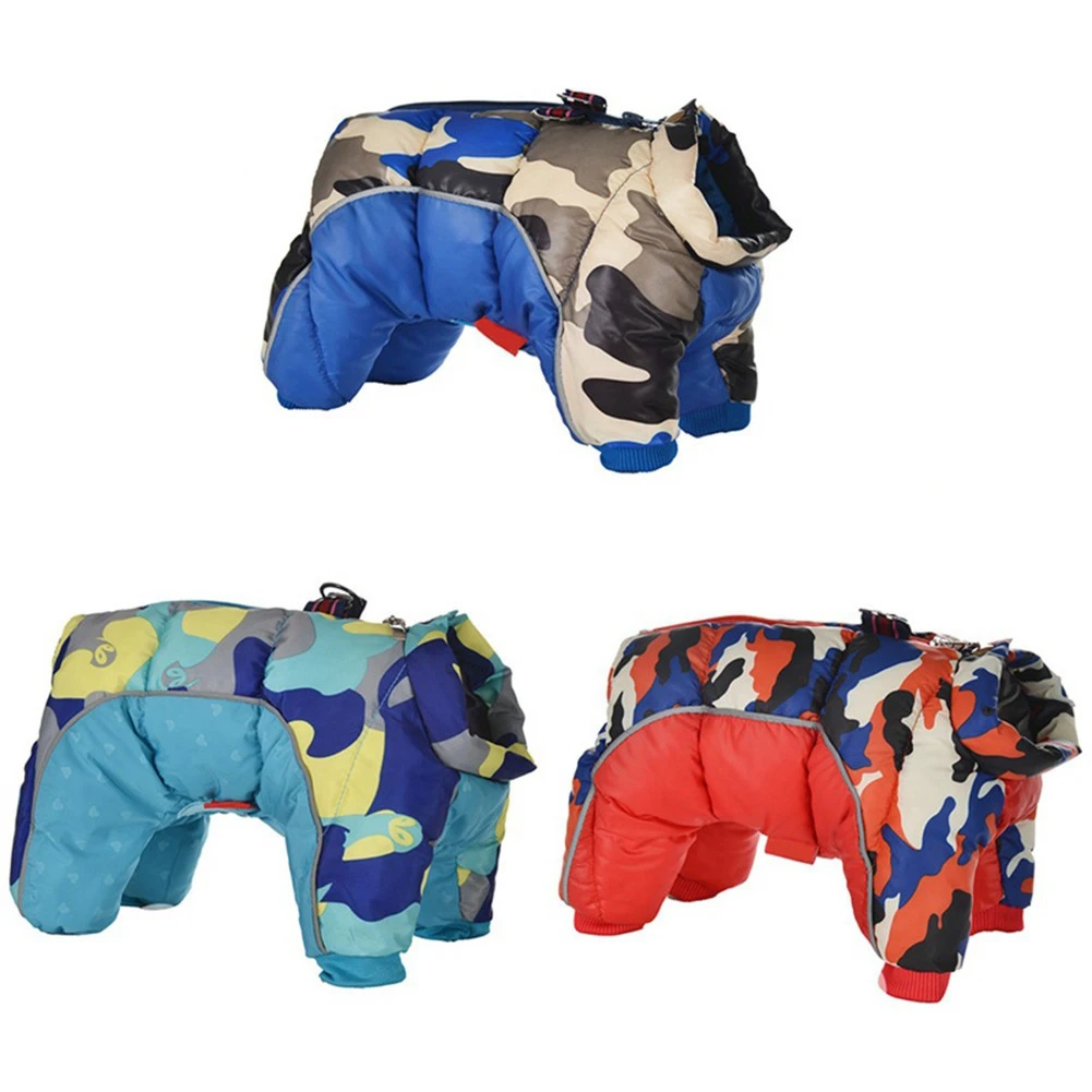 Ropa para perros, ropa cálida de invierno para perros pequeños, chaqueta impermeable para cachorros y mascotas, abrigo reflectante para perros, monos para Chihuahua y Pug, ropa - imagen 2
