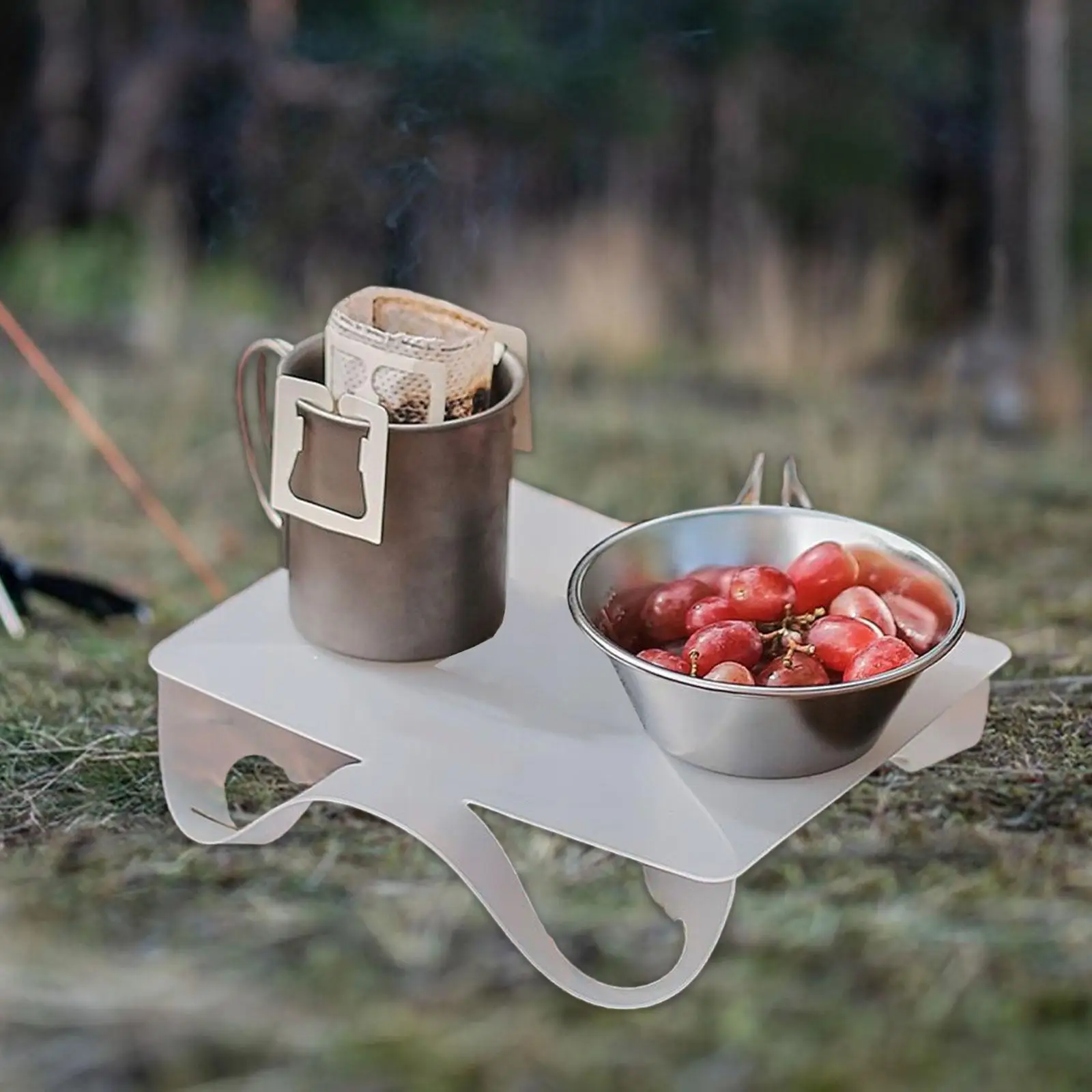 Folding Table PP Board Sturdy Folded Heat Resistant Lightweight Outdoor Small