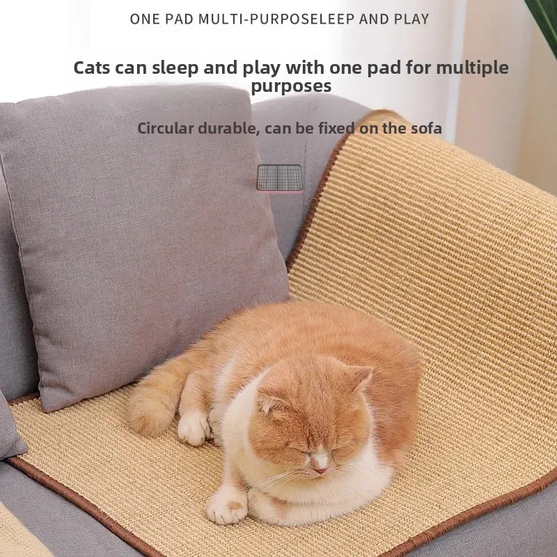 Almohadilla de Sisal para rascar gatos, protege el sofá del gato, rascar las garras resistentes al desgaste, no tomas de residuos, suministros para mascotas