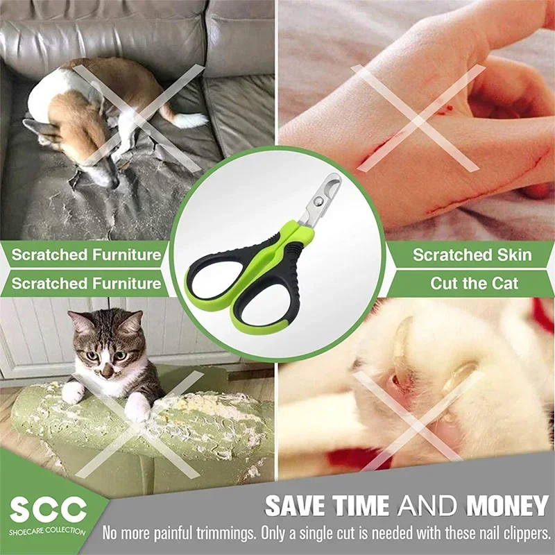 Cortauñas profesional para animales pequeños, tijeras para gatitos, conejos, cachorros, conejillos de indias, hurón, belleza para pájaros - imagen 5