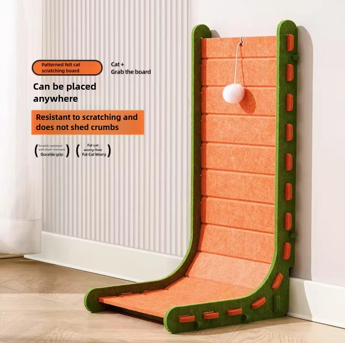 Tablero rascador para gatos en forma de L, pegatina de pared Vertical, tablero rascador de fieltro para sofá, garras de molienda para mascotas, almacenamiento de juguetes, productos para mascotas