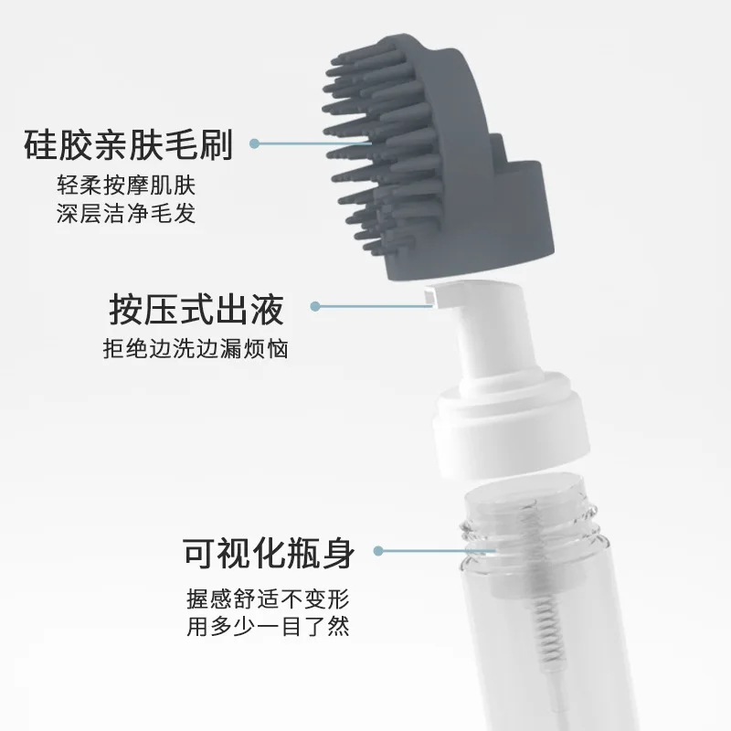 Cepillos de baño para mascotas, baño de espuma multifuncional, cepillo de silicona integrado para frotar, artefacto de limpieza para perros y gatos, cepillo de masaje - imagen 3