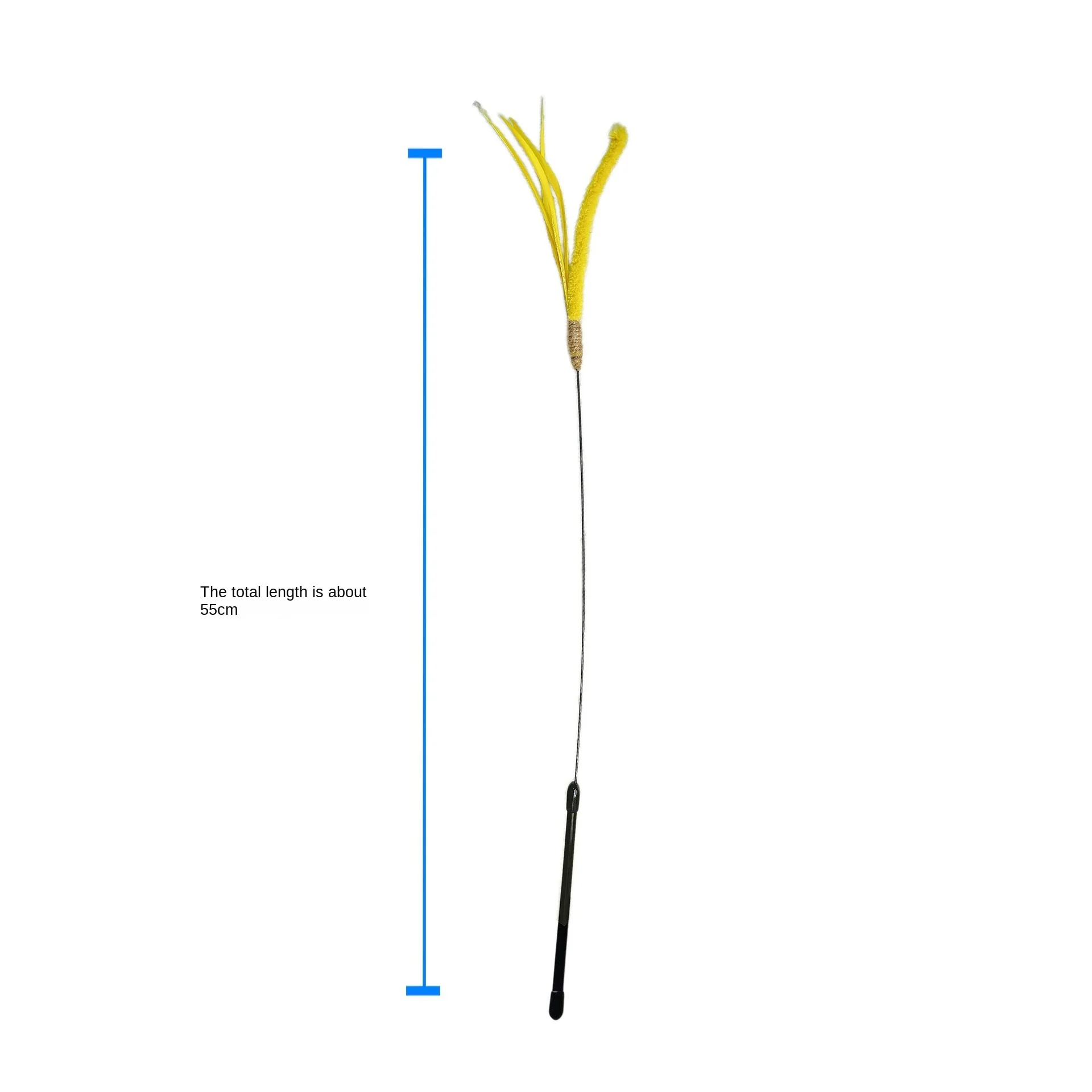Palo teaser de hierba de cola de perro para gato, juguete de poste largo resistente a las mordeduras para aliviar el aburrimiento, palo teaser portátil para gato, 1 unidad - imagen 5