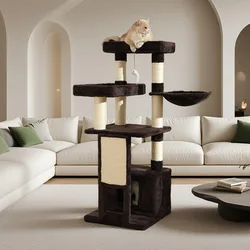 Árbol rascador 4 pisos con sisal para gatos