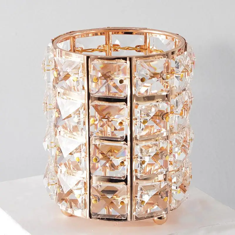 Organizador de almacenamiento de cosméticos de cristal, organizador de cosméticos para cepillos, cepillos de Peine de cejas, contenedor de almacenamiento de colección de taza de pluma para - imagen 4