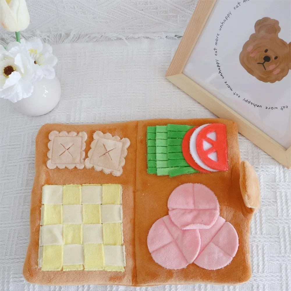 Juguete de peluche con olor a nariz para perro, libro de simulación para mascotas, accesorios interactivos para fotos, regalos de cumpleaños, nuevo menú Ins