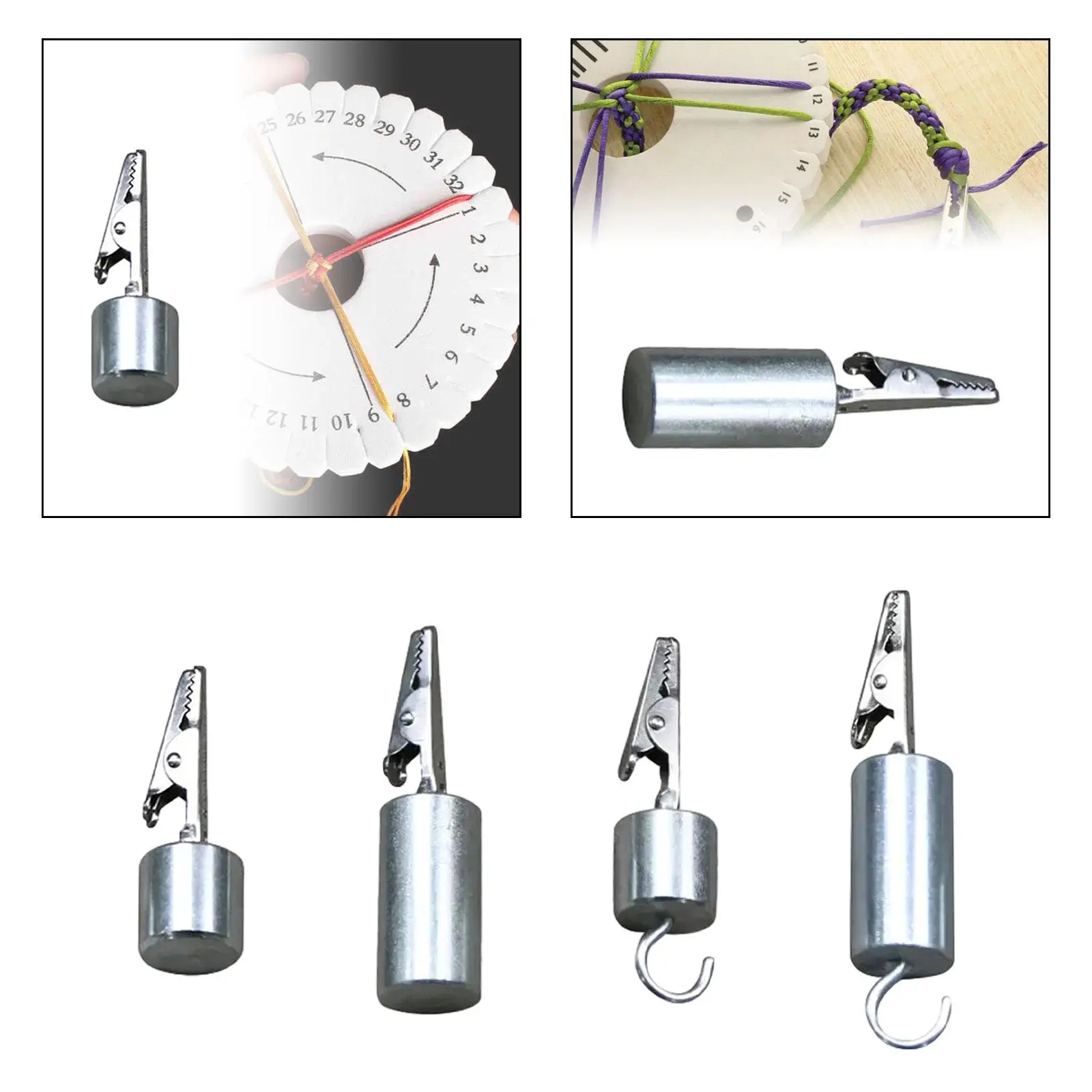 Clip de extremo de hilo, herramienta de soporte de hilo, pinza de cocodrilo para tejer, accesorios de bricolaje, cable de cuerda, manualidades, disco de alambre de punto - imagen 2