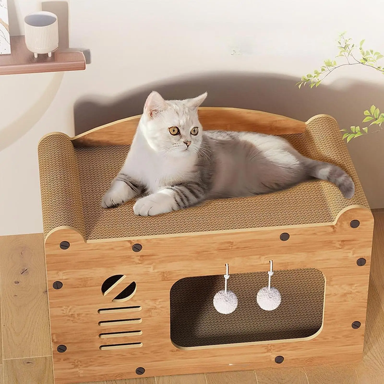 Cat Scratcher Cardboard House Cozy Cat Scratch Pad for Cat Kitten Resting Cat Scratcher Cardboard House Cozy Cat Scratch Pad for Cat Kitten Resting