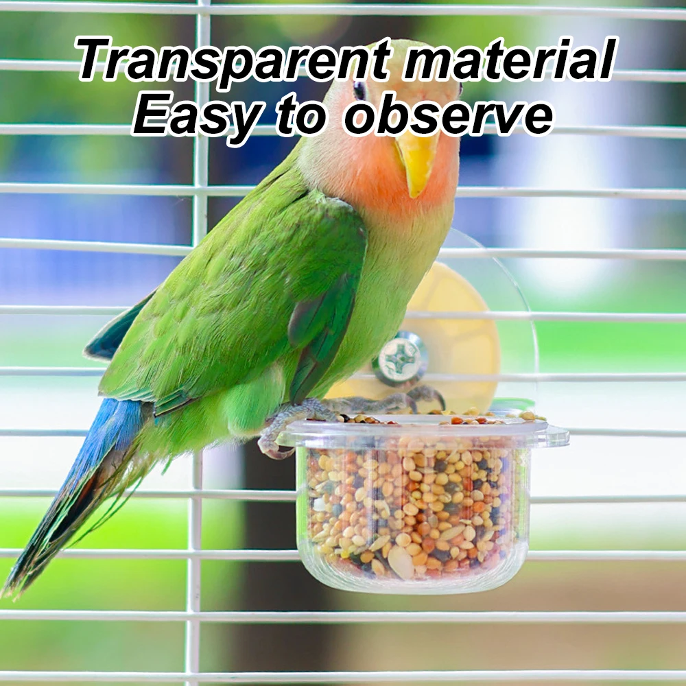 Comedero antiderrames para pájaros, periquitos y cotorras - imagen 3