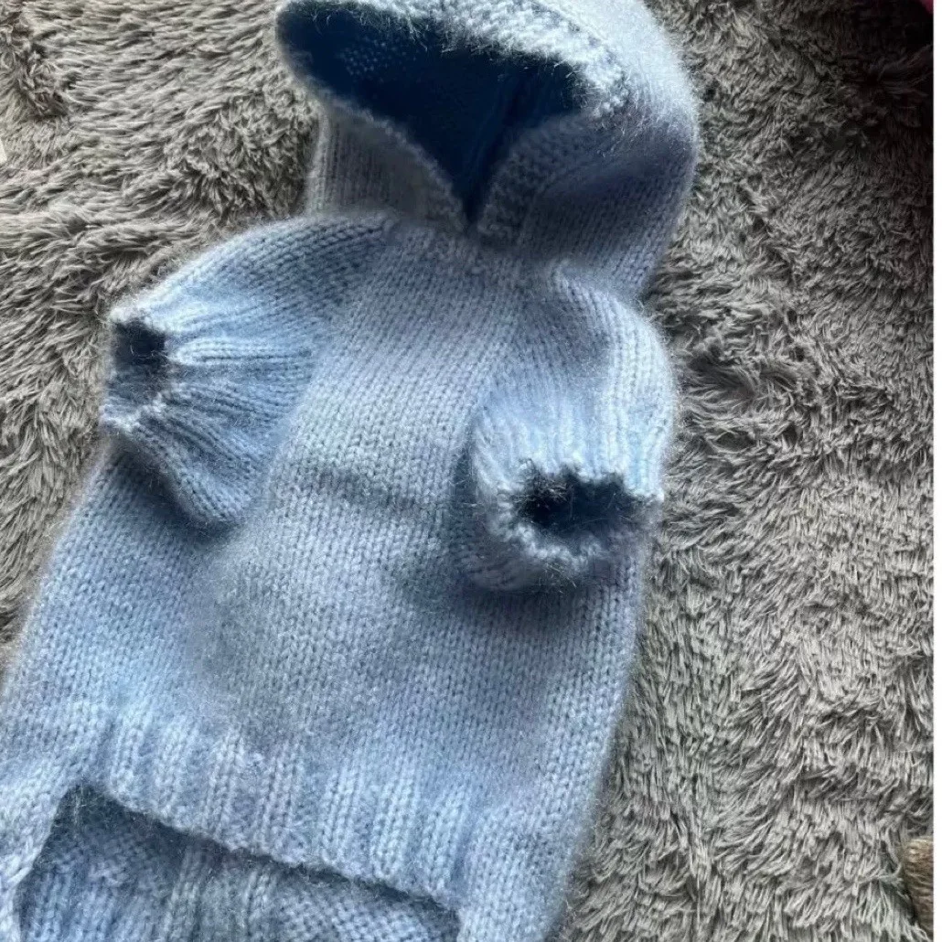 Suéter con capucha de peluche para gato y perro mini otoño e invierno - imagen 2