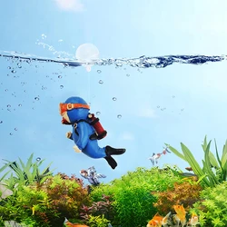 Figura de buzo mini decorativa para acuario o pecera
