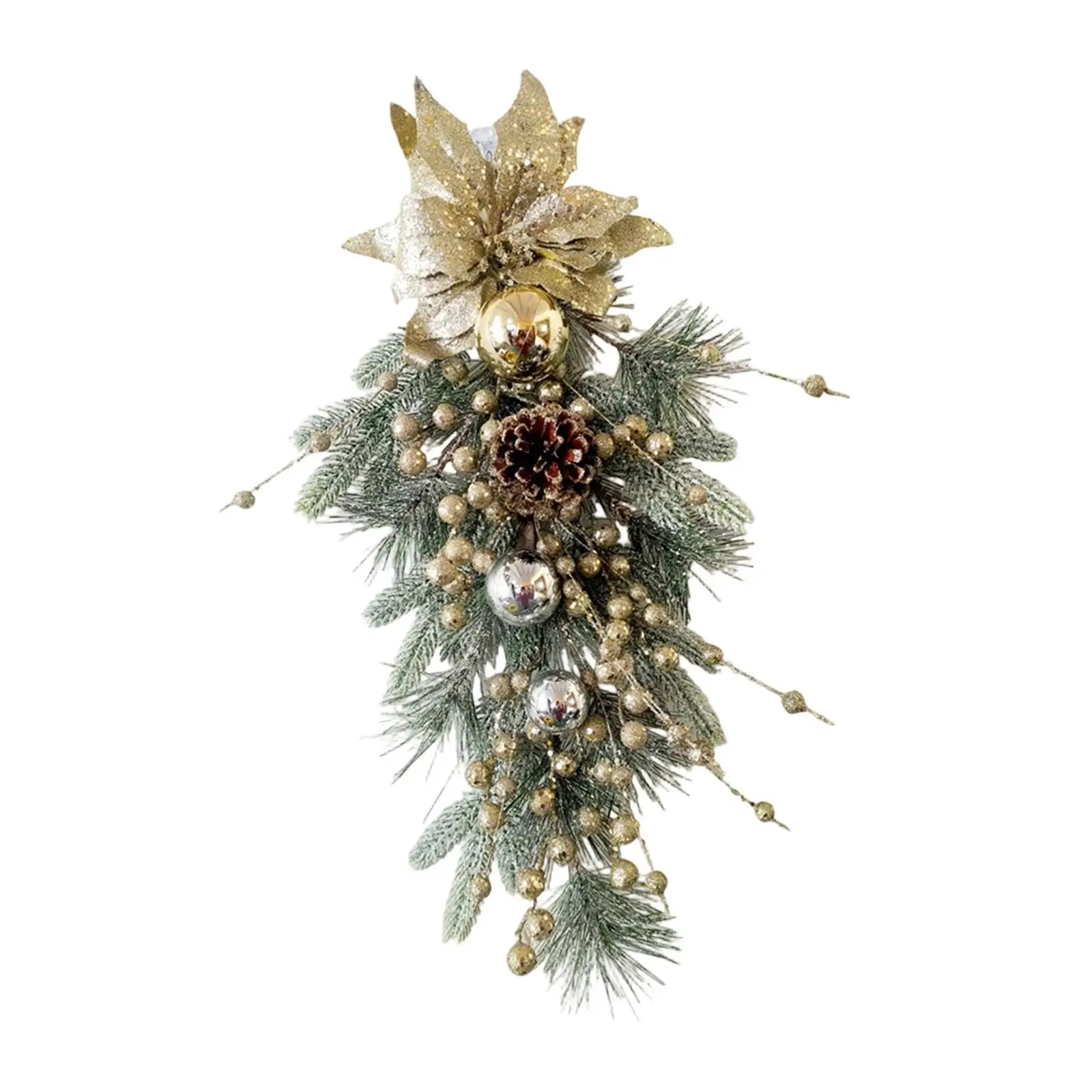 Christmas Teardrop Swag Wall Hanging Ornament, Christmas Wreath, Winter Swag,