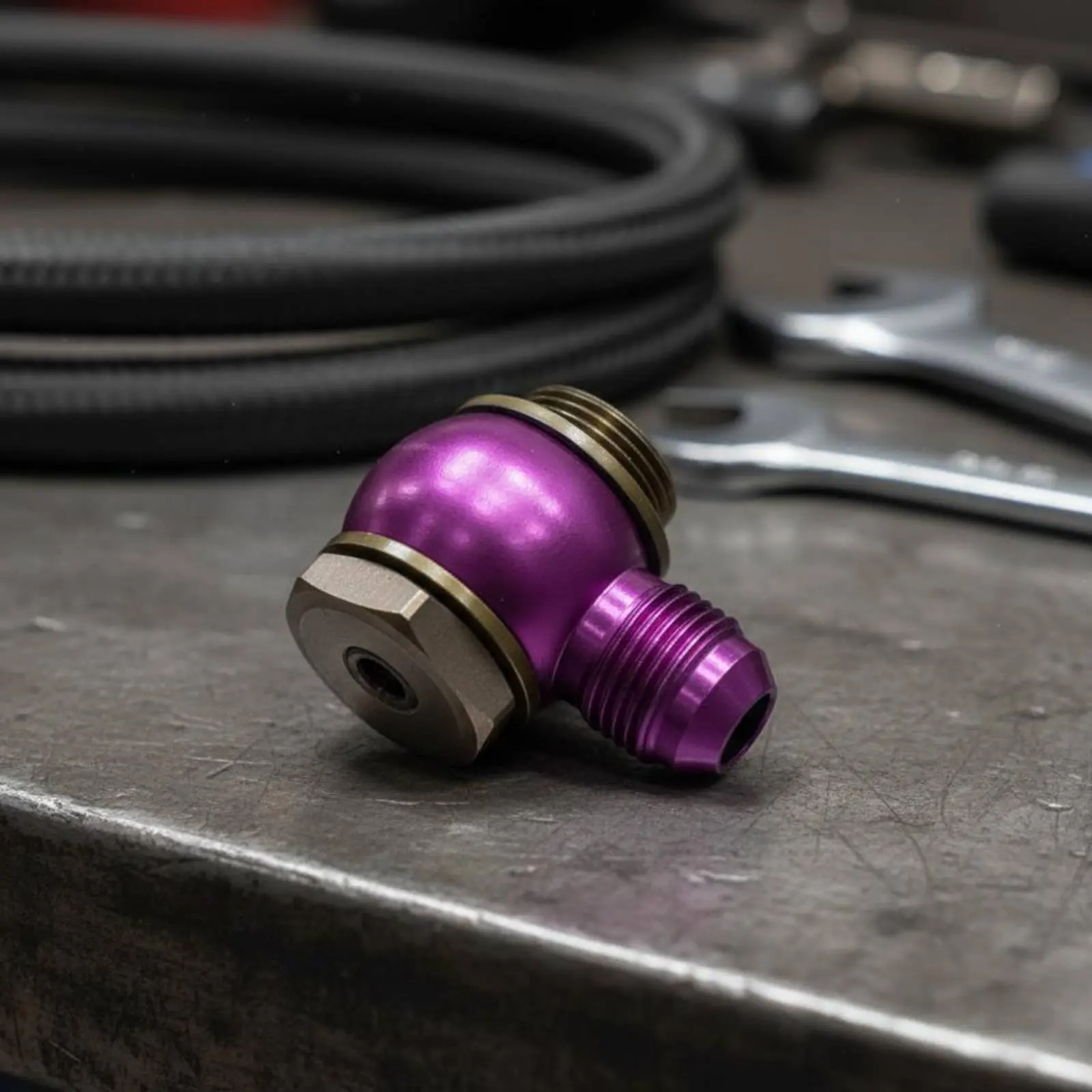 Conector Giratorio 360° para Manguera de Gasolina – Aluminio Automotriz - imagen 3