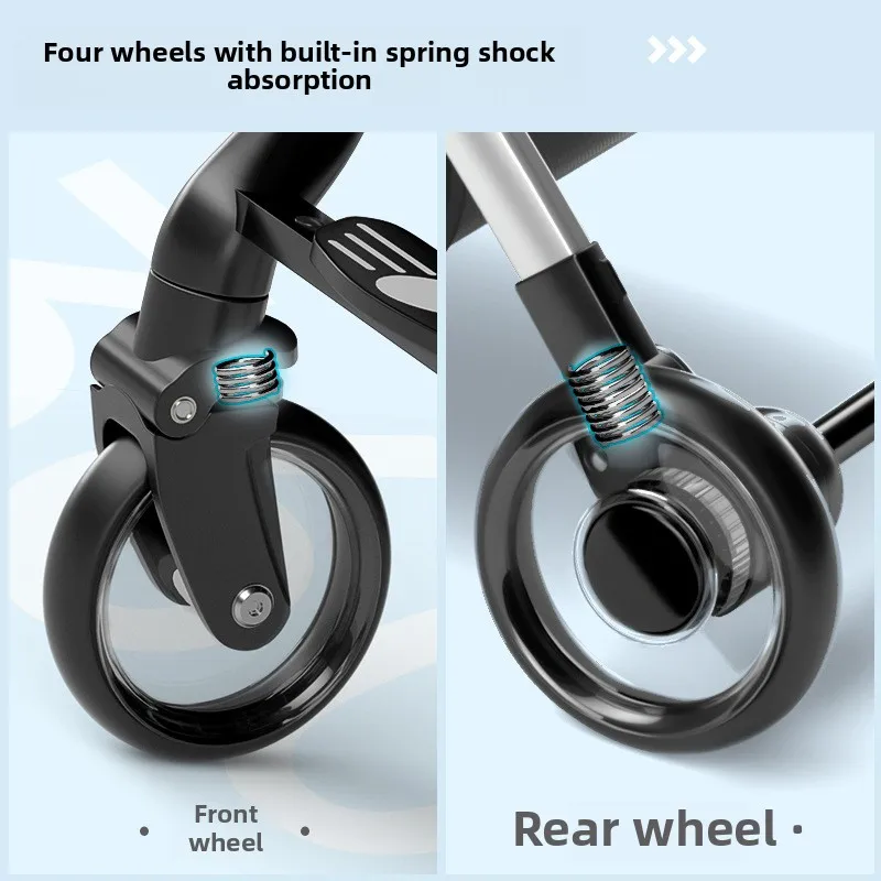 Cochecito para mascotas, suministros de ruedas para gatos y perros, carrito plegable portátil, productos de viaje al aire libre, accesorios, cochecito para perros - imagen 3