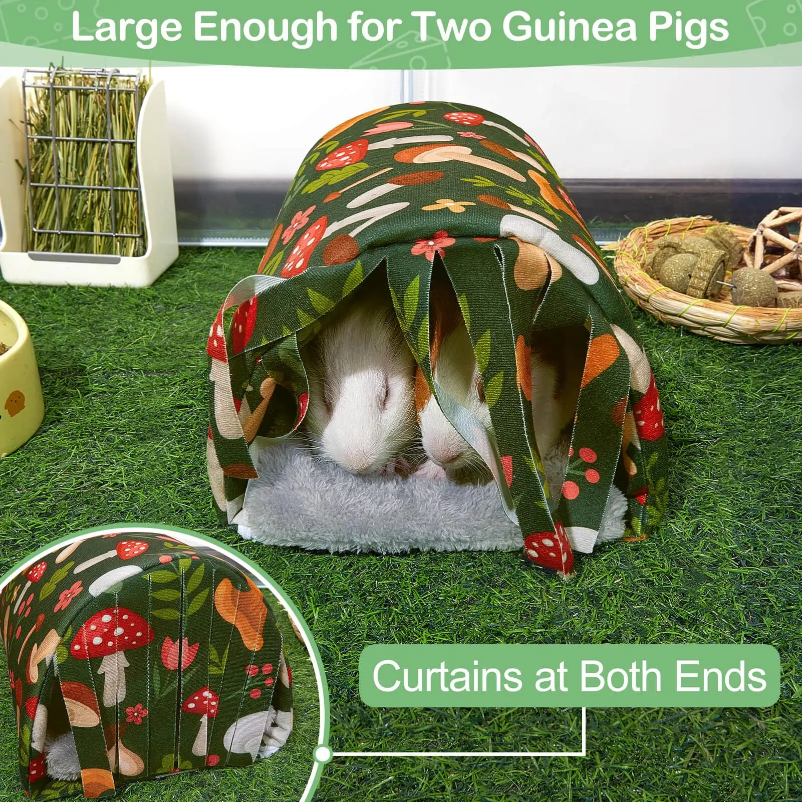 Túnel lavable para cobayas, hámsters y chinchillas – Refugio acogedor - imagen 3