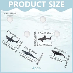 Figura decorativa de tiburón flotante para pecera – adorno vivo