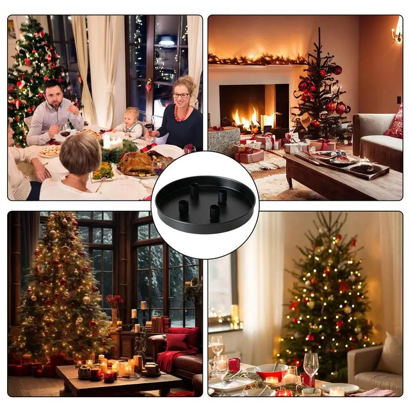 Candelabro cónico, soporte para centros de mesa, placa de vela de Metal, soporte para velas de palo - imagen 5