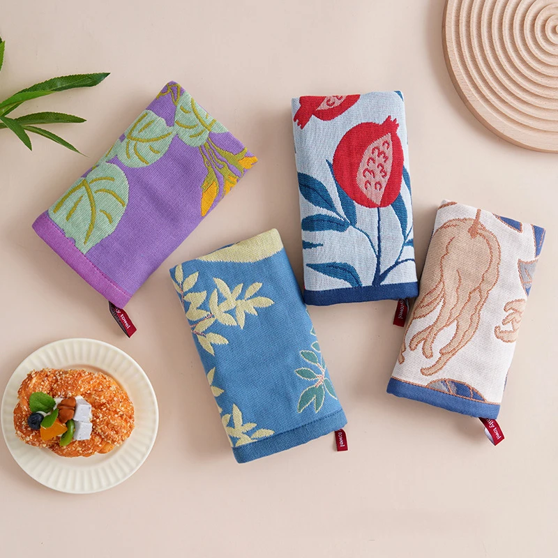 Toalla de mano grande de 34x40cm, toalla de cocina de 4 capas de gasa de algodón puro, paño para platos, toalla de té decorativa de secado rápido para el hogar y el restaurante - imagen 4