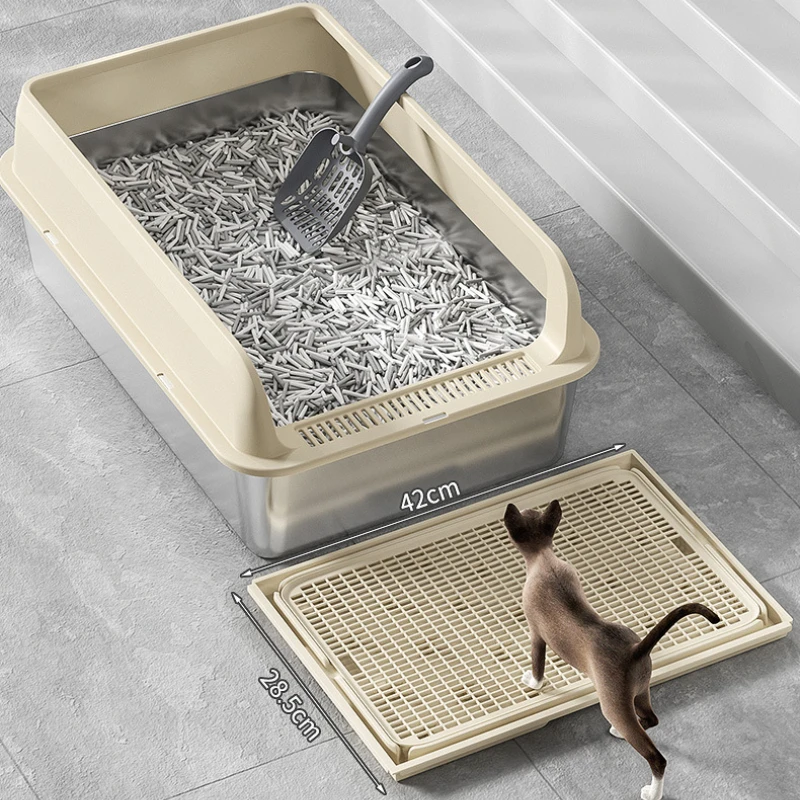 Alfombrilla atrapabarros para caja de arena para gatos - Lavable - imagen 2