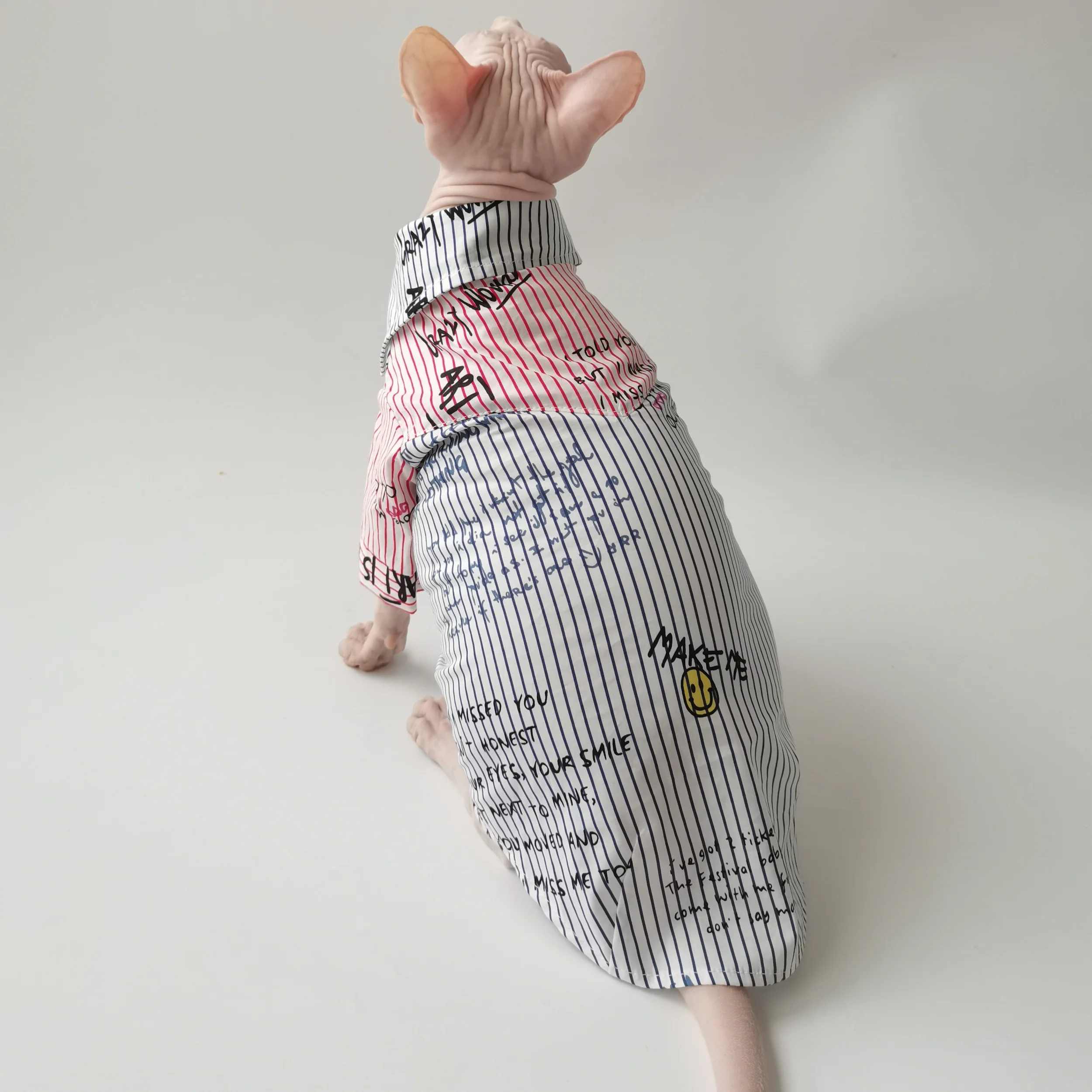 Jersey de algodón para gato Sphynx – Abrigo fino manga larga - imagen 4