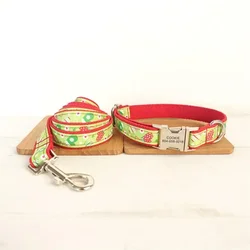 Collar personalizado para perro con correa a juego – Grabado gratis