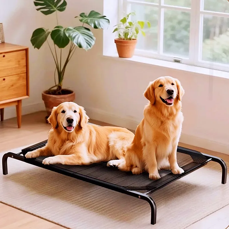 Cama para perros, camas a prueba de humedad para perros grandes, perrera para dormir, cama para perros fuera del suelo, estera de Camping para mascotas, casa para perros transpirable de verano - imagen 3