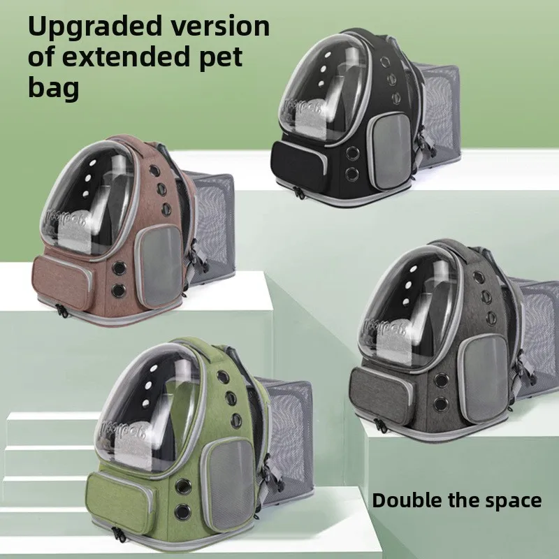 Mochila transpirable expandible para gatos – Viajes todo el año - imagen 5