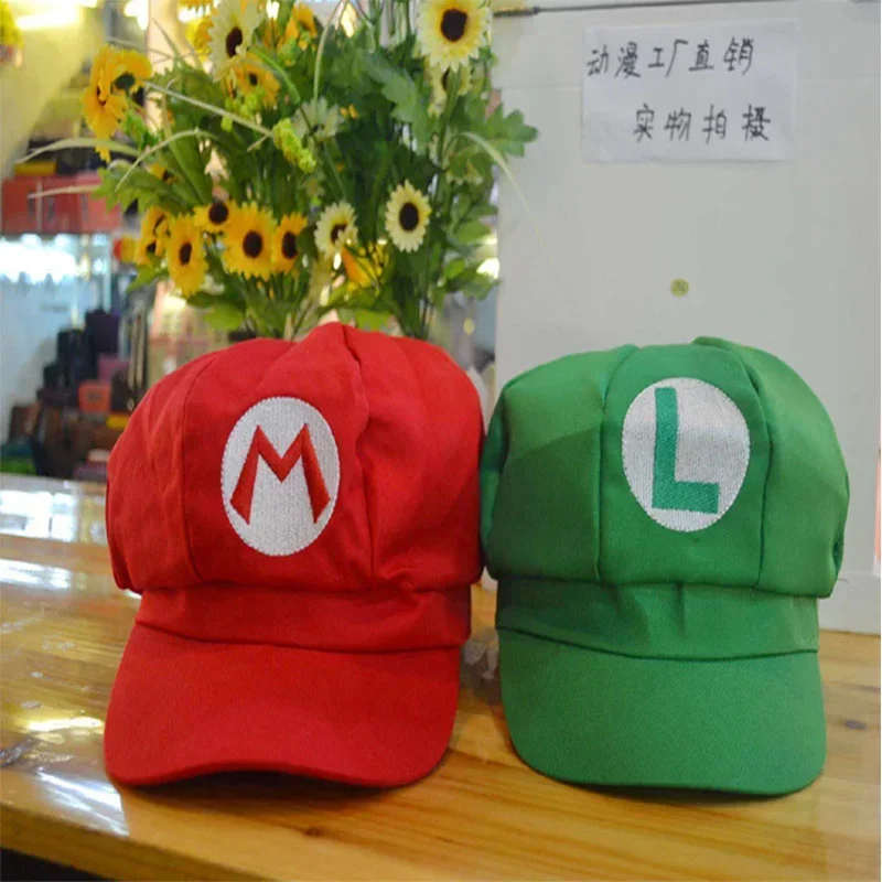 Juego Super Marios Bros Luigi fontanero Cosplay sombrero de demostración Waluigi Wario Odyssey Anime sombrero para el sol sombrero de fiesta de Halloween accesorios - imagen 3