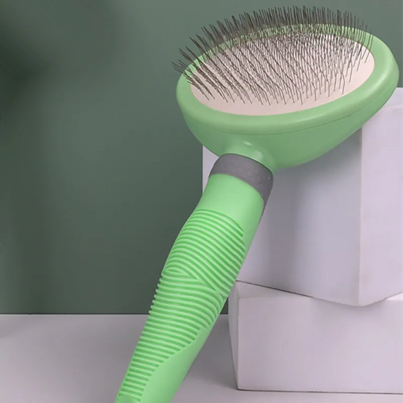 Cepillo de acero inoxidable para gatos, peines de masaje, cepillo de aseo para mascotas, cepillos de pelo largo para perros, Herramientas de limpieza - imagen 5