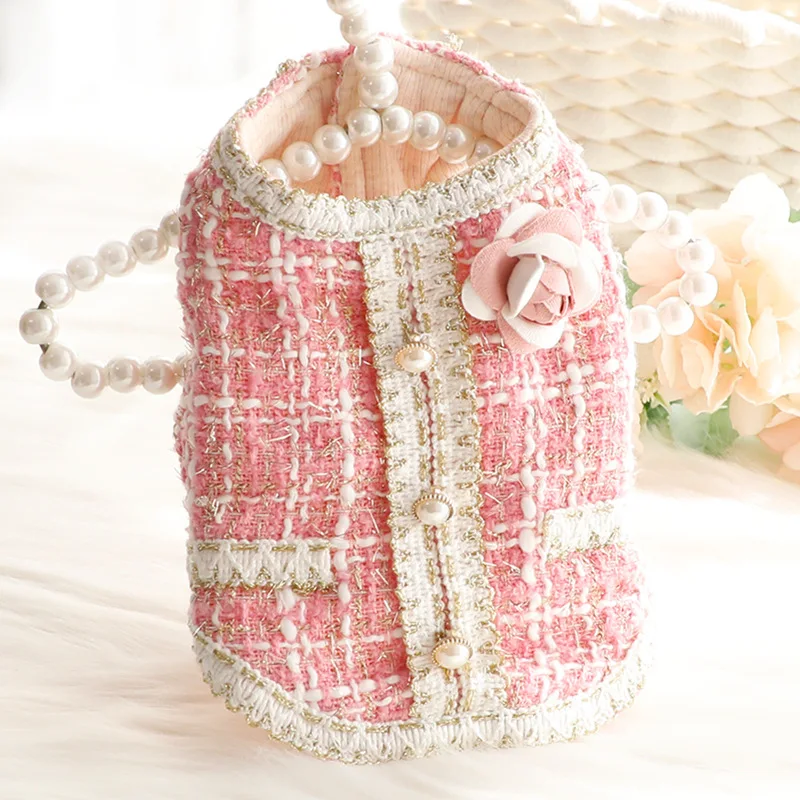 Abrigo invernal para perros y gatos – Chaleco tweed de algodón - imagen 5