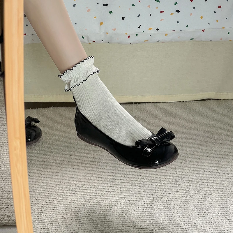 Zapatos ballet sin cordones para perros: suela suave nudo mariposa - imagen 4