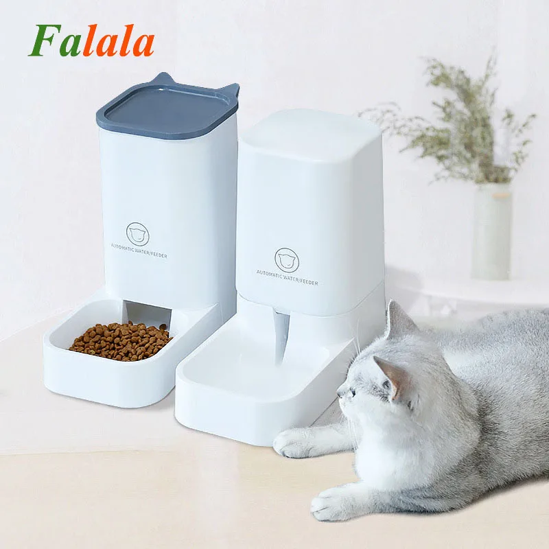 Dispensador de agua automático para gatos, contenedor de comida para perros, tazón de agua potable, suministros para mascotas, separación húmeda y seca, capacidad de 3,8 L