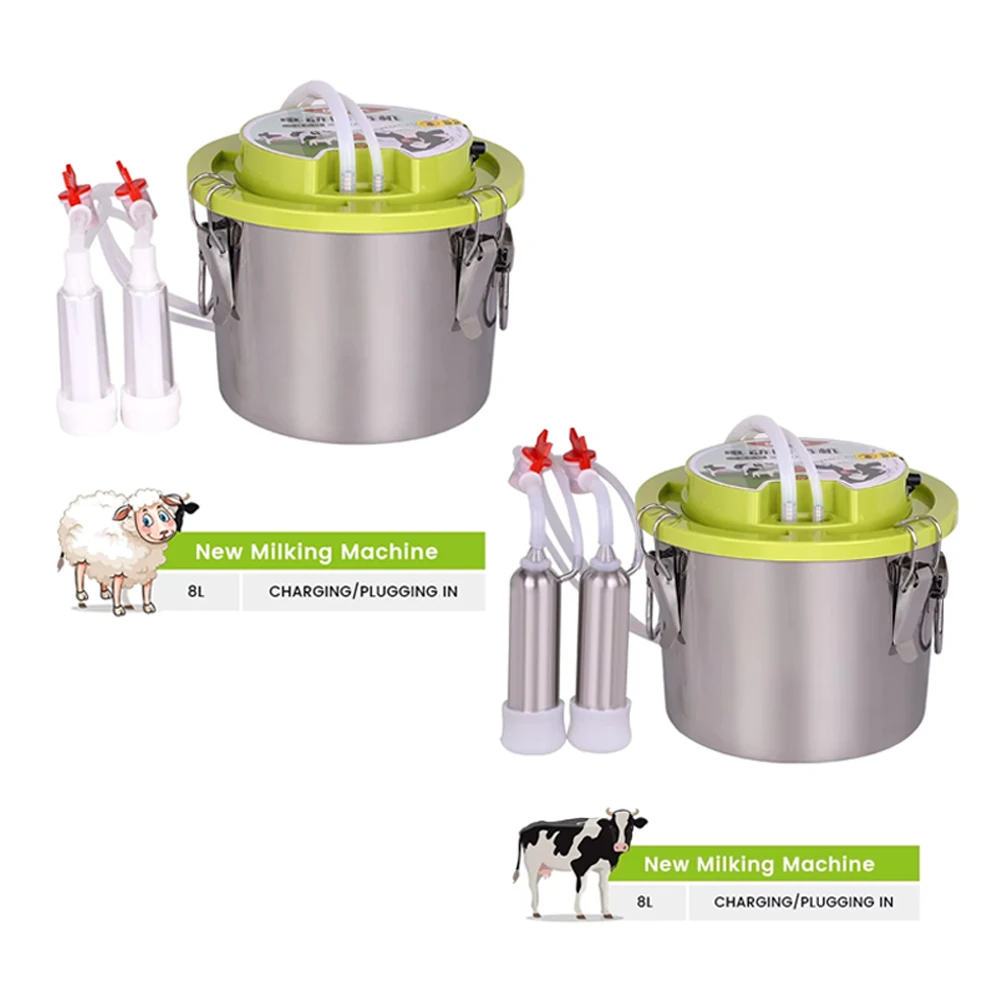 Máquina de ordeño eléctrica 8L para vacas y cabras – Portátil