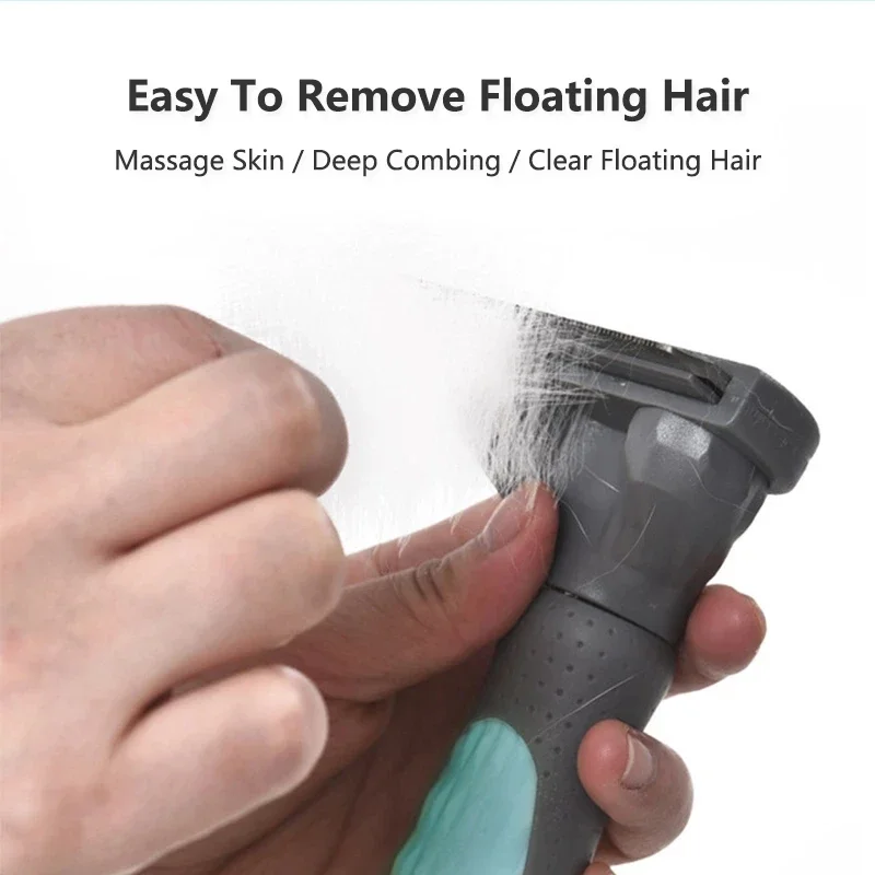 Planet-cepillo de aseo para mascotas, peine de rastrillo de doble cara para perros y gatos, Extra ancho, azul - imagen 5