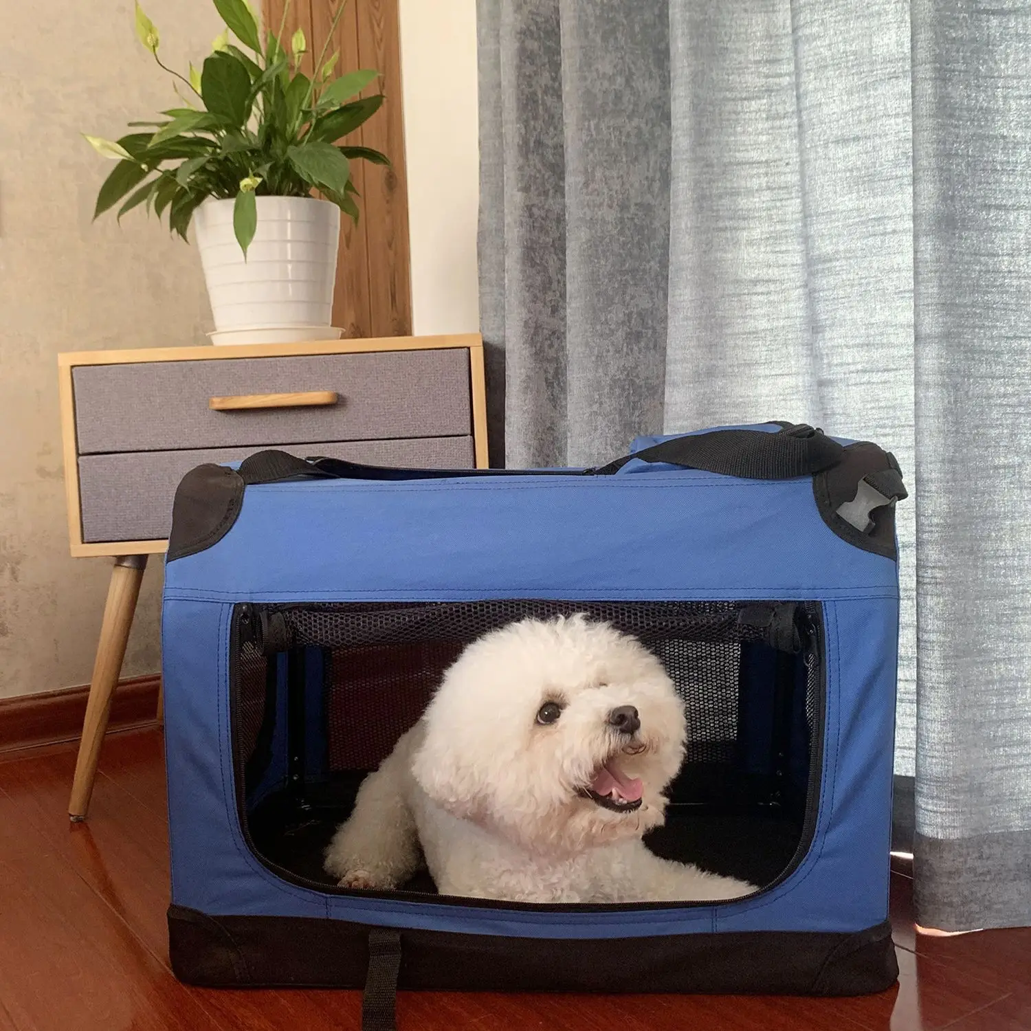 Transportín plegable para perros y gatos – Jaula exterior transpirable - imagen 5