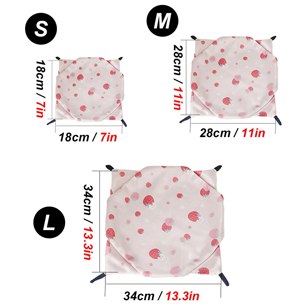 Hamaca refrescante de verano para hámster, camas colgantes, estera de ratán para animales pequeños, Chinchillas, planeador de azúcar, ardilla, hurón, suministros para mascotas - imagen 5