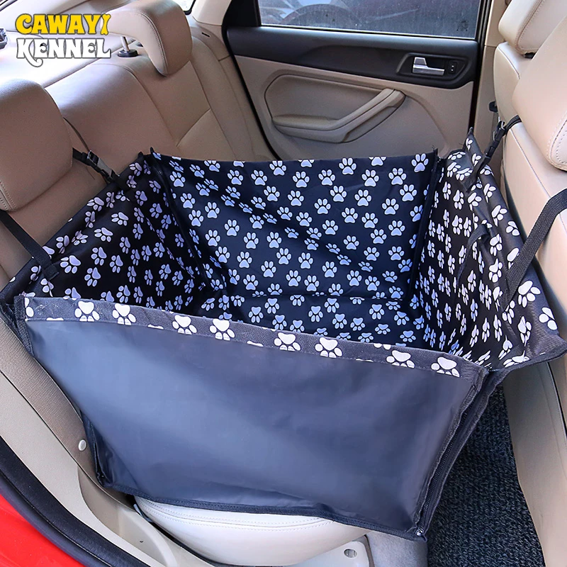 CAWAYI KENNEL-caseta protectora de asiento de coche para perros, hamaca, alfombrillas y cojín para mascotas, resistente al agua, ideal para el transporte de caninos - imagen 4