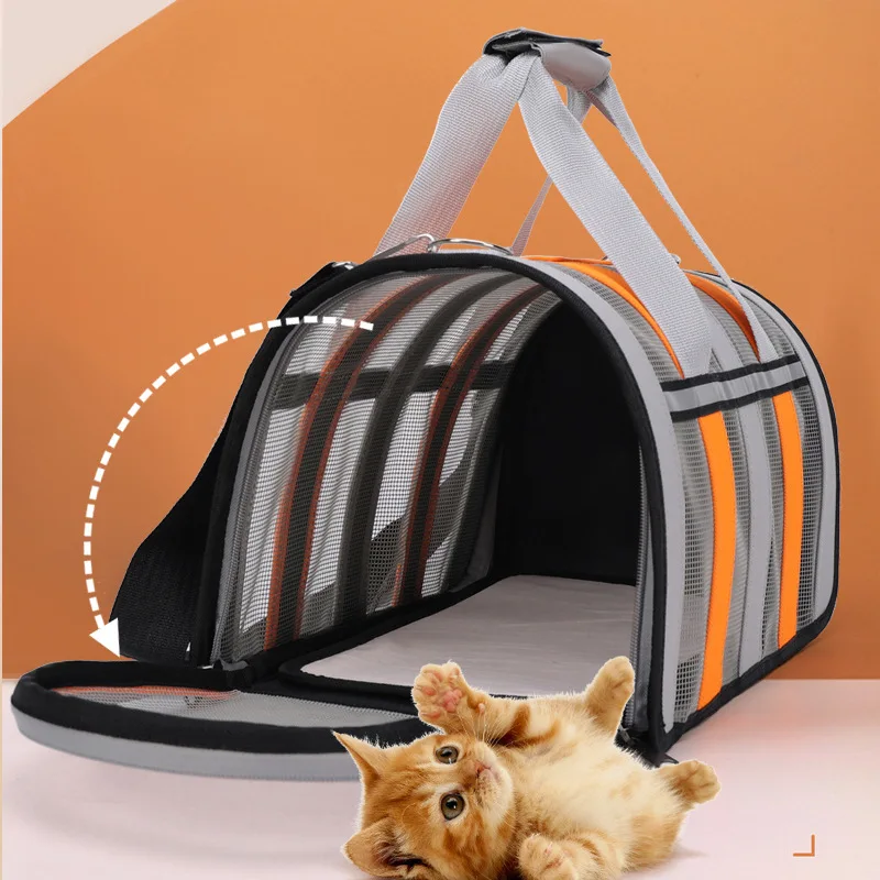 Bolsa de transporte para mascotas, bolso portátil para gatos y perros, transportador transpirable de verano, bolsa de viaje para cachorros y gatitos, suministro para mascotas - imagen 5