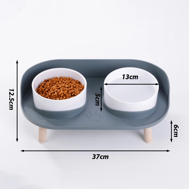 Cuencos dobles de plástico ABS para comida y agua, cuencos para evitar golpes y proteger la columna Cervical, cuencos para gatos y perros pequeños y grandes - imagen 4