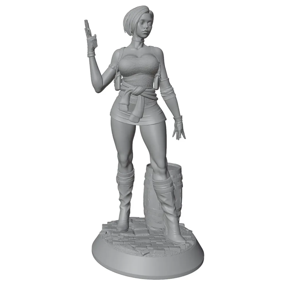 Miniatura de guerrera femenina en resina 1/24 para modelismo