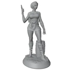Miniatura de guerrera femenina en resina 1/24 para modelismo