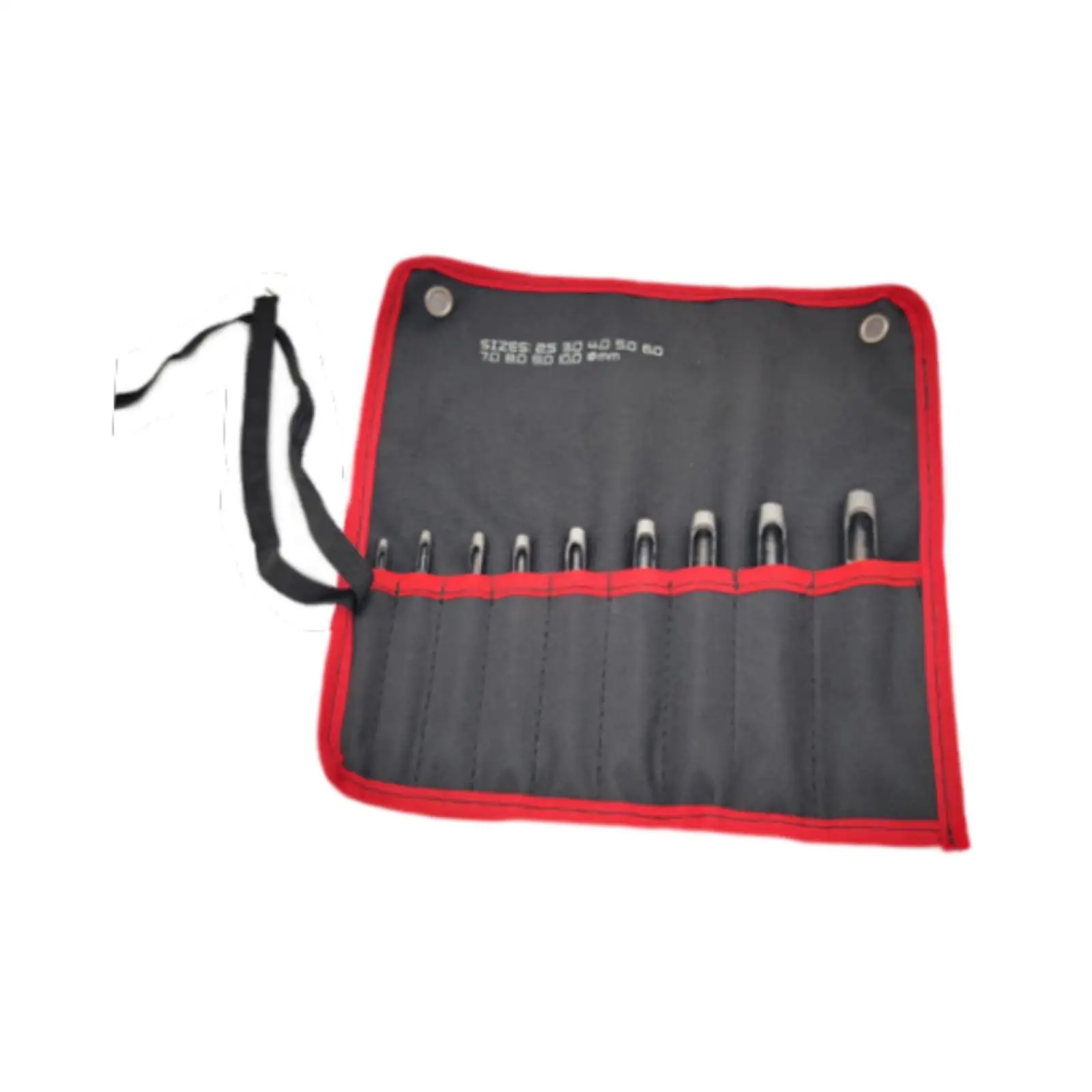 Juego de perforadoras de cuero hueco, 9 piezas, diseño de precisión portátil, fácil de usar, multipurosa, 2,5mm-10mm, con bolsa de lona para cinturones