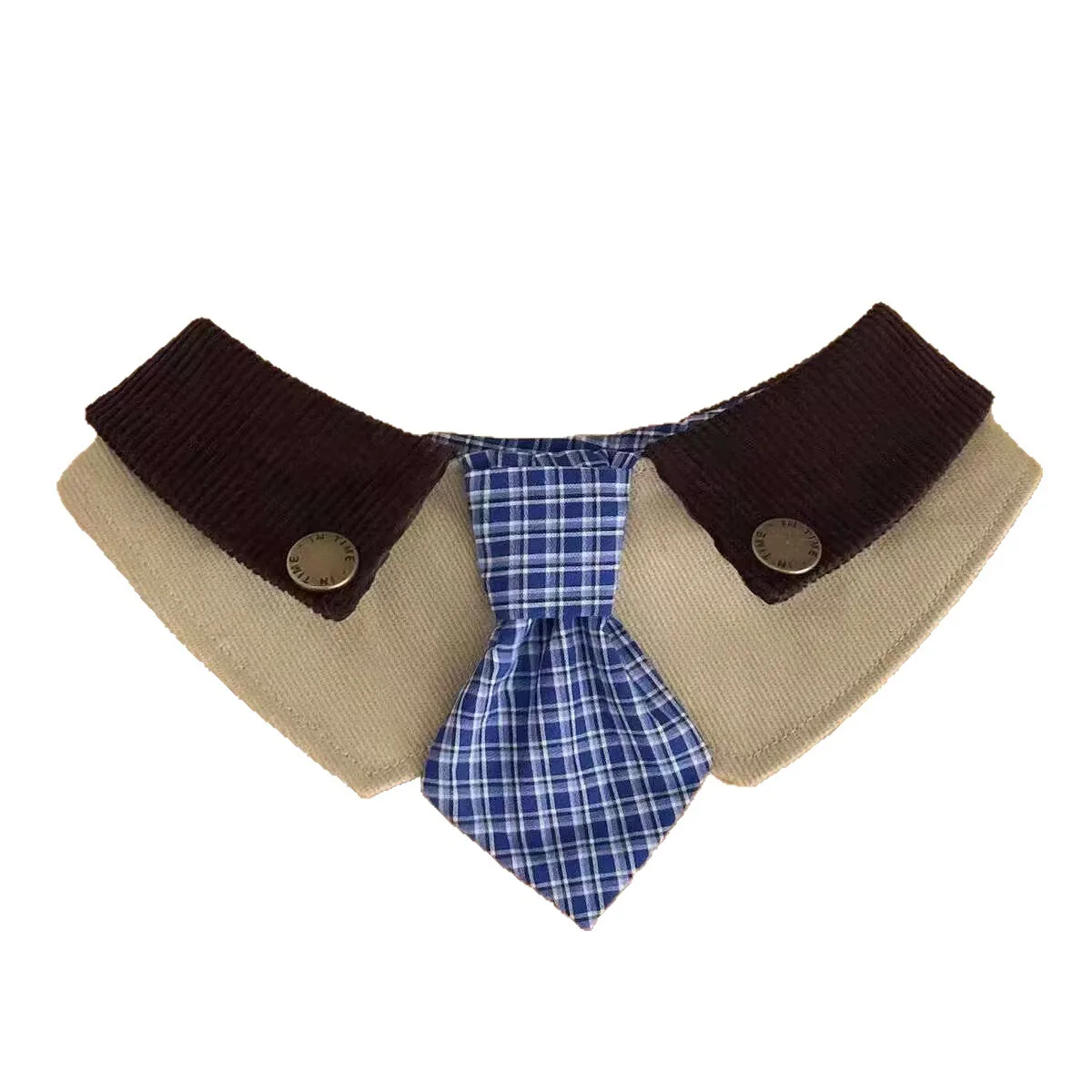 Pañuelo triangular de rejilla para perros y gatos – Lazo, babero - imagen 2