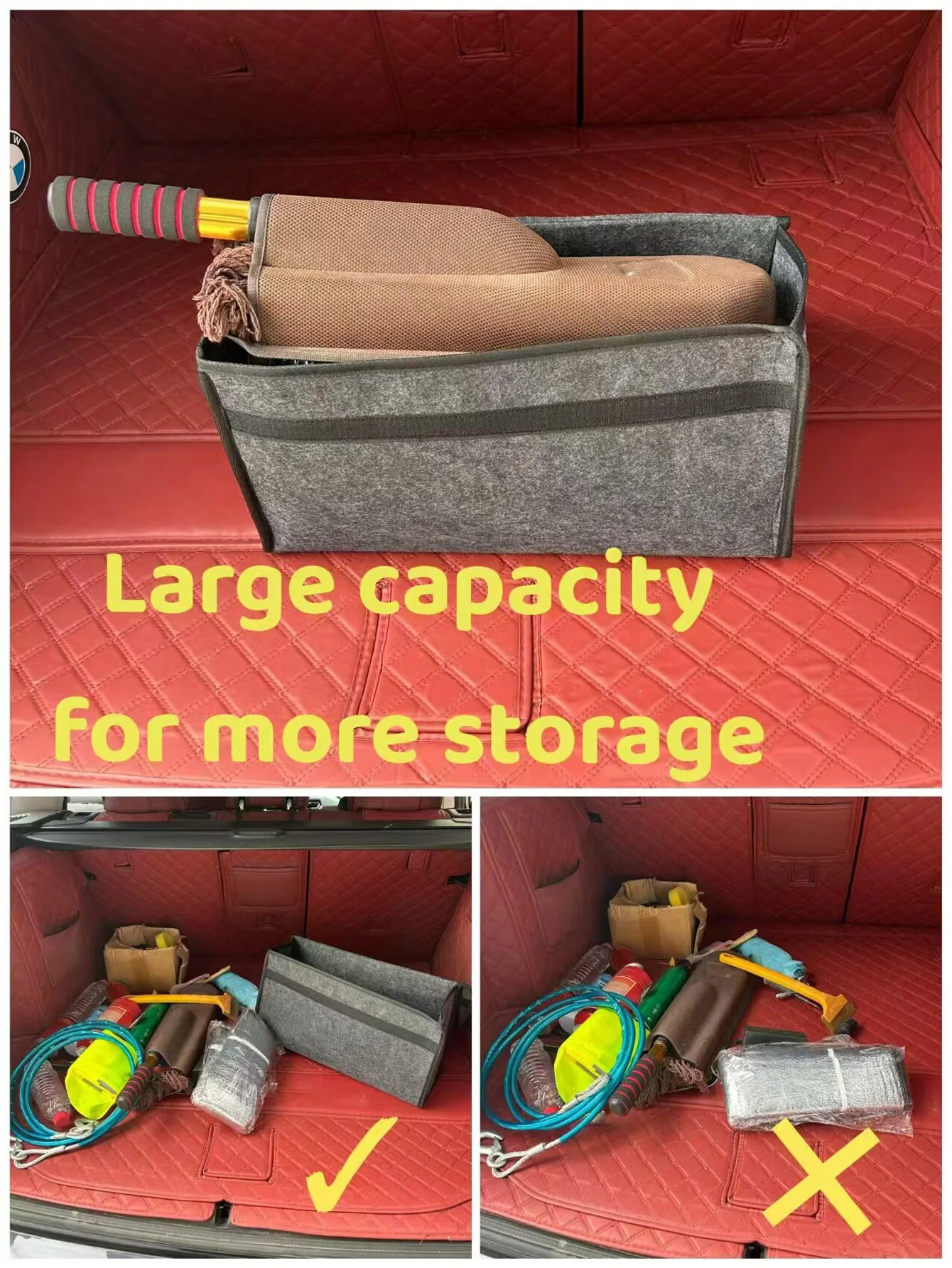 Organizador coche para gatos y perros plegable resistente - imagen 5