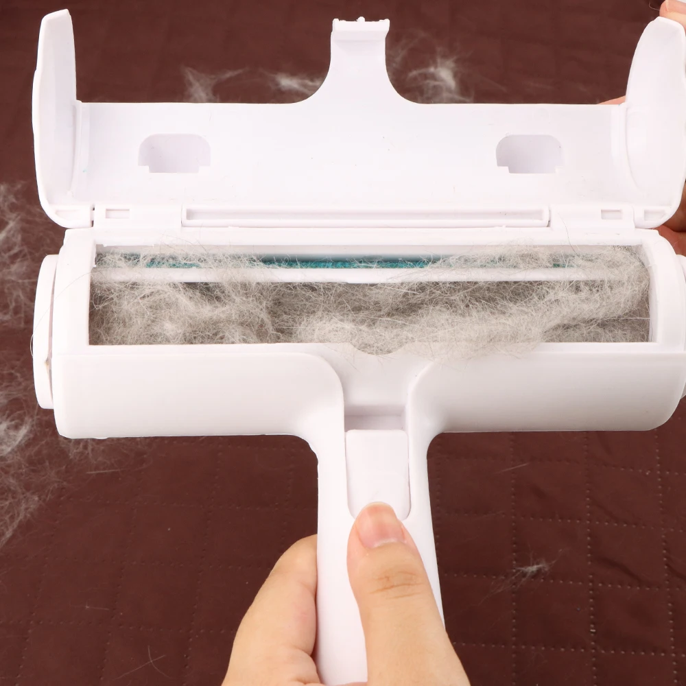 Rodillo removedor de pelo de mascotas, cepillo de 2 vías para quitar el pelo de perros y gatos de Forniture, autolimpieza, con mango cómodo - imagen 3