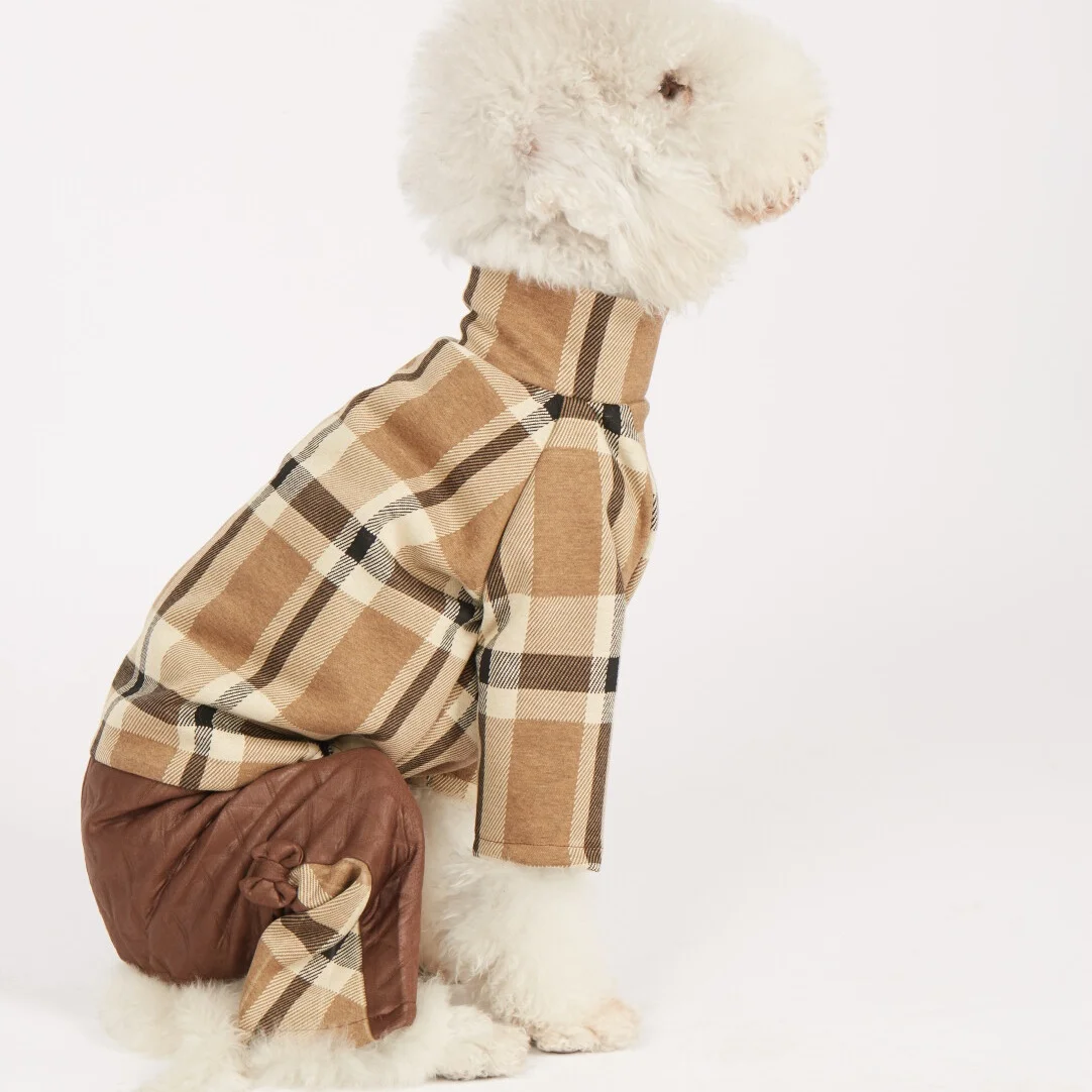 Mono de franela suave para galgo italiano y whippet en invierno otoño - imagen 3